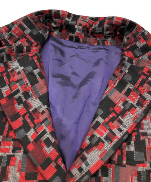 Needles（ニードルズ）Needles (ニードルズ) ジャガードテーラードジャケット レッド サイズ:Mの古着・服飾アイテム