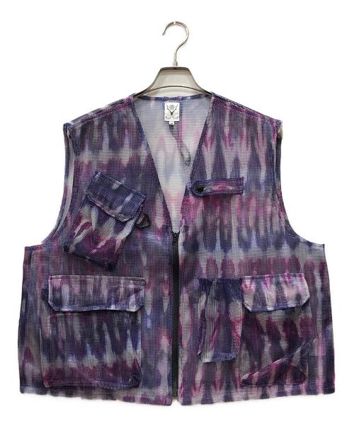 South2 West8（サウスツー ウエストエイト）south2 west8 (サウスツー ウエストエイト) Mesh Bush Vest パープル サイズ:Mの古着・服飾アイテム