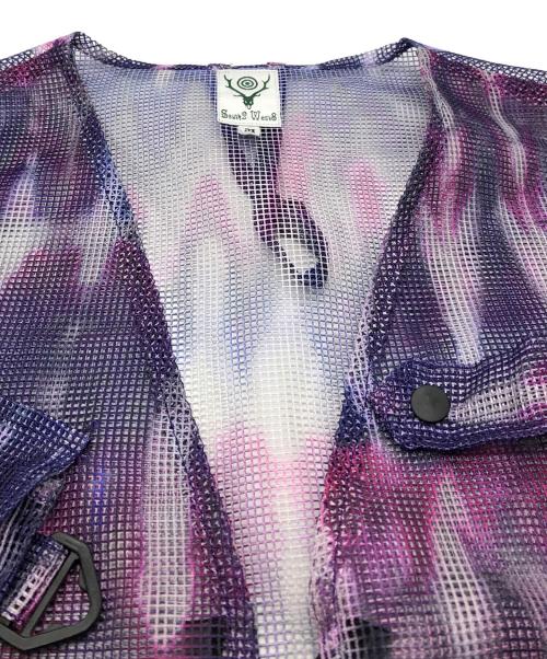 South2 West8（サウスツー ウエストエイト）south2 west8 (サウスツー ウエストエイト) Mesh Bush Vest パープル サイズ:Mの古着・服飾アイテム
