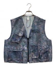South2 West8（サウスツー ウエストエイト）の古着「Mesh Bush Vest」｜ブルー