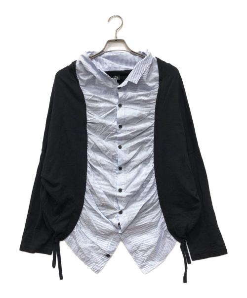 Y's（ワイズ）Y's (ワイズ) 変形ドッキングシャツ ブラック サイズ:2の古着・服飾アイテム