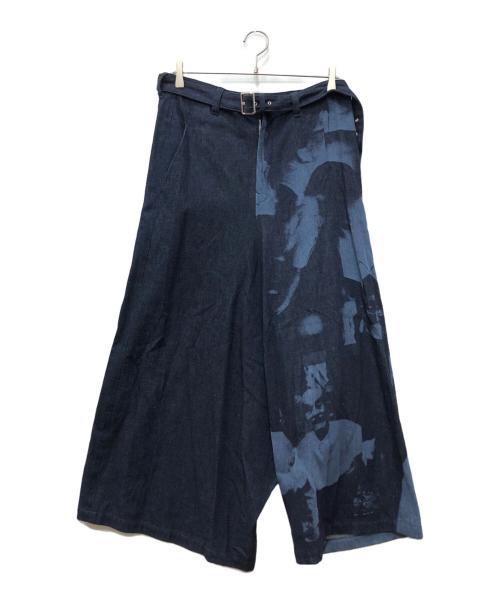 Y's（ワイズ）Y's (ワイズ) 80oz DENIM SINGLE STRAP PANTS インディゴ サイズ:1の古着・服飾アイテム