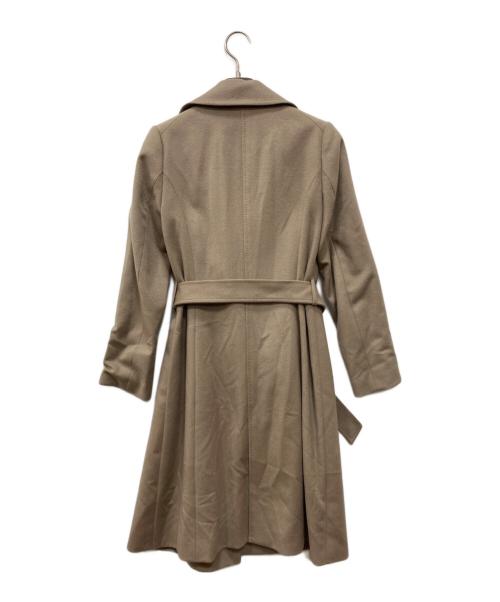 INDIVI（インディヴィ）INDIVI (インディヴィ) カシミヤビーバーステンカラーコート ベージュ サイズ:Sの古着・服飾アイテム