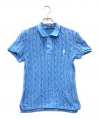 POLO RALPH LAURENポロ・ラルフローレン）の古着「ケーブルニットポロシャツ」｜ブルー