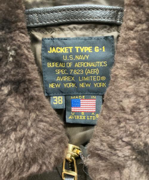 AVIREX（アヴィレックス）AVIREX (アヴィレックス) G‐1フライトジャケット ブラウン サイズ:Mの古着・服飾アイテム