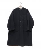 CURRENTAGEカレンテージ）の古着「short beaver long coat」｜ネイビー