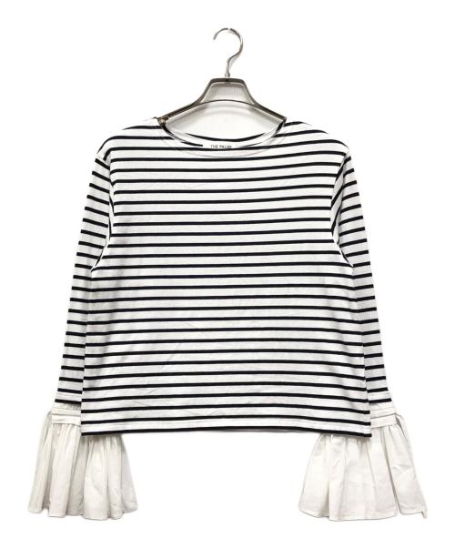 THE PAUSE（ザポーズ）THE PAUSE (ザポーズ) フレアカフスボーダープルオーバー ホワイト サイズ:FREEの古着・服飾アイテム