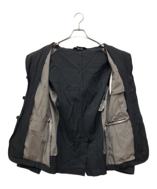 BLACK COMME des GARCONS（ブラックコムデギャルソン）BLACK COMME des GARCONS (ブラックコムデギャルソン) レイヤードジャケット ブラック サイズ:Sの古着・服飾アイテム