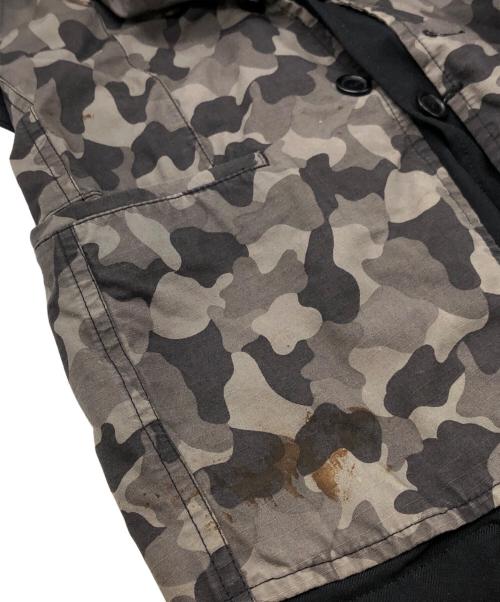 BLACK COMME des GARCONS（ブラックコムデギャルソン）BLACK COMME des GARCONS (ブラックコムデギャルソン) レイヤードジャケット ブラック サイズ:Sの古着・服飾アイテム