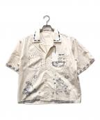 Aime Leon Doreエメ レオン ドレ）の古着「SS Printed Cropped Camp Shirt」｜ホワイト