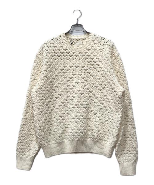Aime Leon Dore（エメ レオン ドレ）Aime Leon Dore (エメ レオン ドレ) Eyelet Cable Crewneck アイボリー サイズ:Lの古着・服飾アイテム