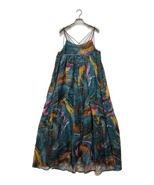 Ameri（アメリ）Ameri (アメリ) MEDI INDIAN POOL MARBLE DRESS ブルー サイズ:Mの古着・服飾アイテム