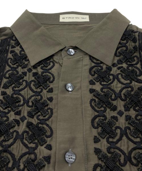 ETRO（エトロ）ETRO (エトロ) 刺繍シャツ カーキ サイズ:FREEの古着・服飾アイテム