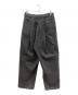 URU (ウル) COTTON DENIM TUCK PANTS グレー サイズ:1：9000円