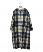 45Rフォーティファイブ・アール）の古着「メリノウールチェックワンピース」｜ネイビー