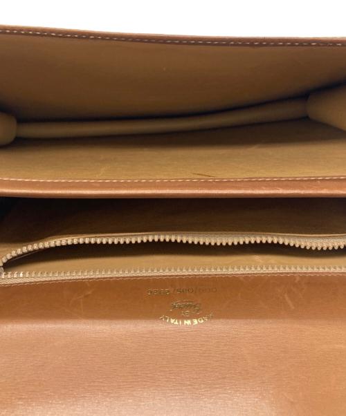GUCCI（グッチ）GUCCI (グッチ) レザーハンドバッグ ブラウンの古着・服飾アイテム