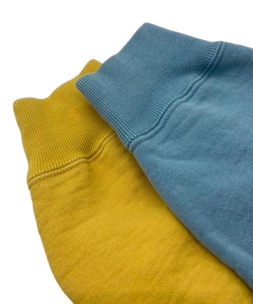 SUPREME（シュプリーム）Supreme (シュプリーム) Split Crewneck Sweatshirt Mustard イエロー×ブルー サイズ:Ｌの古着・服飾アイテム