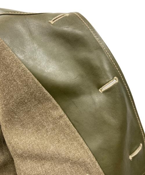 Y'2 leather（ワイツーレザー）Y'2 LEATHER (ワイツーレザー) ECO HORSE LIGHT CAR COAT≪OLIVE≫ グリーン サイズ:40の古着・服飾アイテム