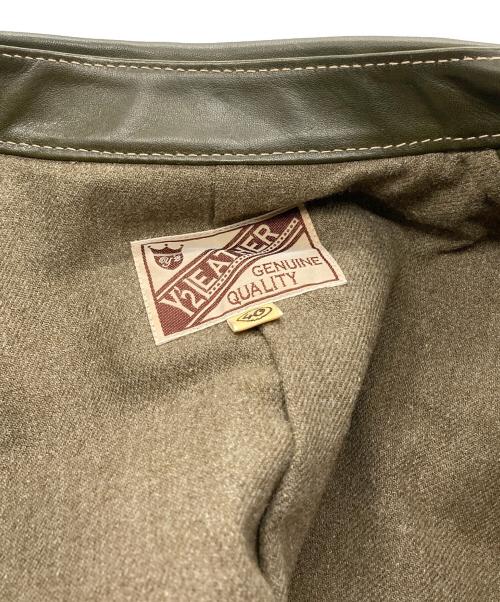 Y'2 leather（ワイツーレザー）Y'2 LEATHER (ワイツーレザー) ECO HORSE LIGHT CAR COAT≪OLIVE≫ グリーン サイズ:40の古着・服飾アイテム