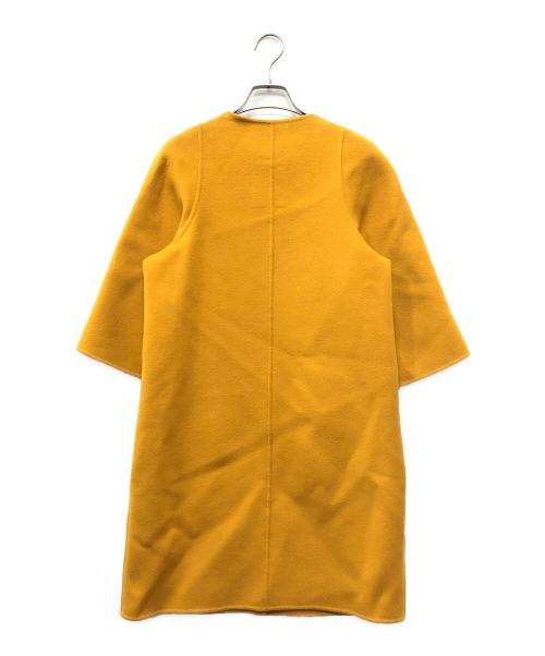 DRAWER（ドゥロワー）Drawer (ドゥロワー) ノーカラーコート オレンジ サイズ:Sの古着・服飾アイテム