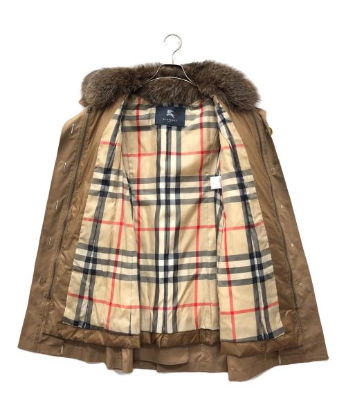 BURBERRY LONDON（バーバリーロンドン）BURBERRY LONDON (バーバリーロンドン) フォックスファー切替ダウンコート ブラウン サイズ:36の古着・服飾アイテム