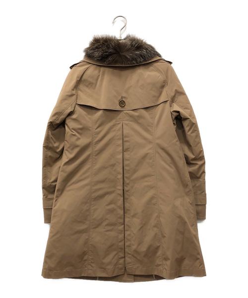 BURBERRY LONDON（バーバリーロンドン）BURBERRY LONDON (バーバリーロンドン) フォックスファー切替ダウンコート ブラウン サイズ:36の古着・服飾アイテム
