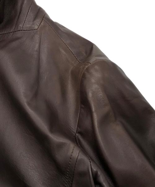 CELINE（セリーヌ）CELINE (セリーヌ) レザージャケット ブラウン サイズ:38の古着・服飾アイテム