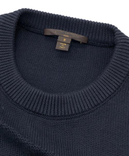 LOUIS VUITTON（ルイ ヴィトン）LOUIS VUITTON (ルイ ヴィトン) 長袖コットンルイヴィトンカップロゴニット ネイビー サイズ:Sの古着・服飾アイテム