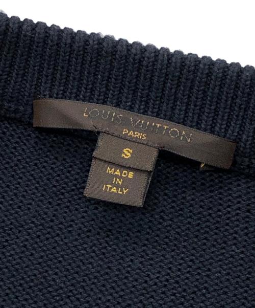 LOUIS VUITTON（ルイ ヴィトン）LOUIS VUITTON (ルイ ヴィトン) 長袖コットンルイヴィトンカップロゴニット ネイビー サイズ:Sの古着・服飾アイテム