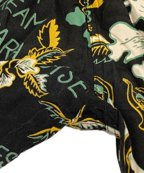 WACKO MARIA（ワコマリア）WACKO MARIA (ワコマリア) FUCK DREAM PARADISE アロハシャツ ブラック×グリーン サイズ:Lの古着・服飾アイテム