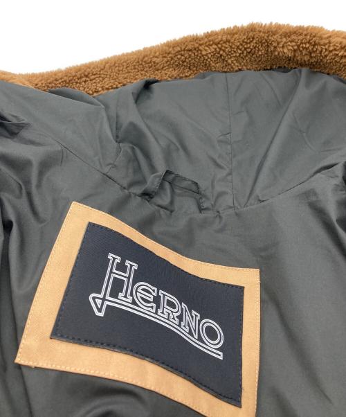 HERNO（ヘルノ）HERNO (ヘルノ) ボアフリースコート ブラウン サイズ:48の古着・服飾アイテム