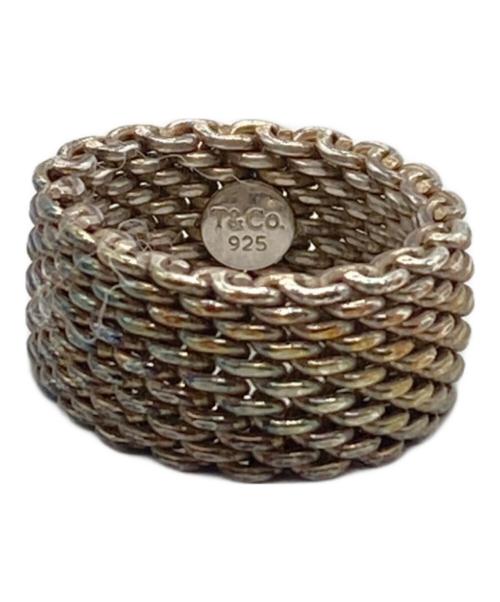 TIFFANY & Co.（ティファニー アンド コー）Tiffany & Co. (ティファニー) サマセットメッシュリング シルバー サイズ:10号の古着・服飾アイテム