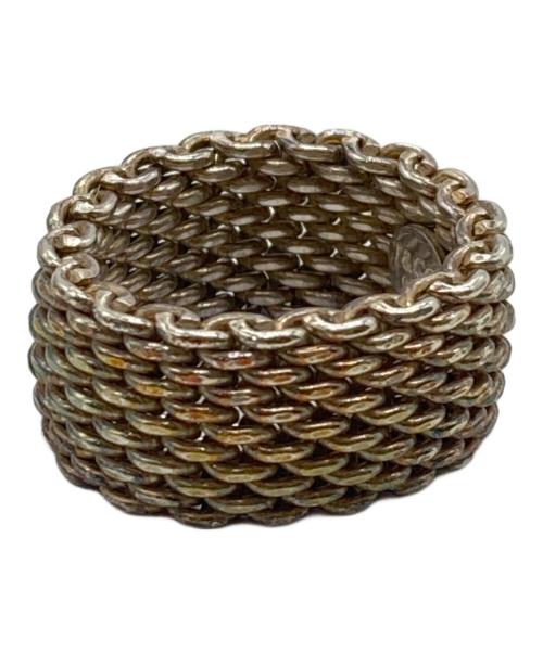 TIFFANY & Co.（ティファニー アンド コー）Tiffany & Co. (ティファニー) サマセットメッシュリング シルバー サイズ:10号の古着・服飾アイテム