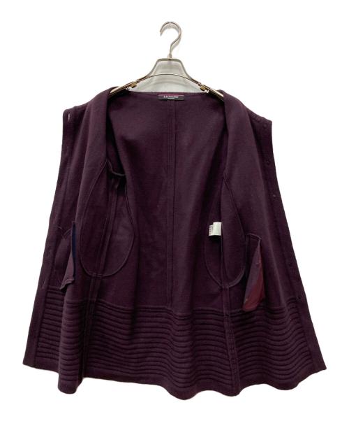 LEONARD（レオナール）LEONARD (レオナール) ニットコート パープル サイズ:38の古着・服飾アイテム