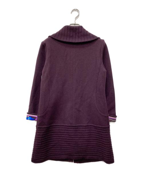 LEONARD（レオナール）LEONARD (レオナール) ニットコート パープル サイズ:38の古着・服飾アイテム