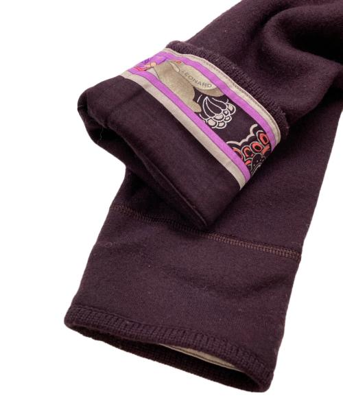 LEONARD（レオナール）LEONARD (レオナール) ニットコート パープル サイズ:38の古着・服飾アイテム