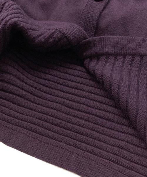 LEONARD（レオナール）LEONARD (レオナール) ニットコート パープル サイズ:38の古着・服飾アイテム