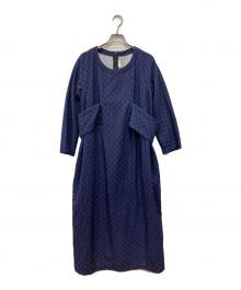COMME des GARCONS COMME des GARCONS（コムデギャルソン コムデギャルソン）の古着「総柄ブラウスワンピース」｜ブルー