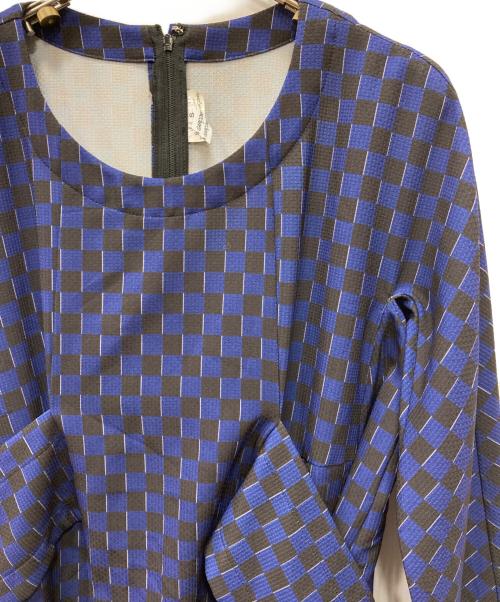 COMME des GARCONS COMME des GARCONS（コムデギャルソン コムデギャルソン）COMME des GARCONS COMME des GARCONS (コムデギャルソン コムデギャルソン) 総柄ブラウスワンピース ブルー サイズ:Sの古着・服飾アイテム