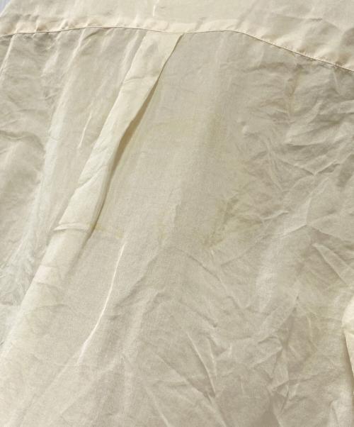 COMME des GARCONS COMME des GARCONS（コムデギャルソン コムデギャルソン）COMME des GARCONS COMME des GARCONS (コムデギャルソン コムデギャルソン) 半袖フリルギャザーシルクシャツ アイボリー サイズ:Mの古着・服飾アイテム