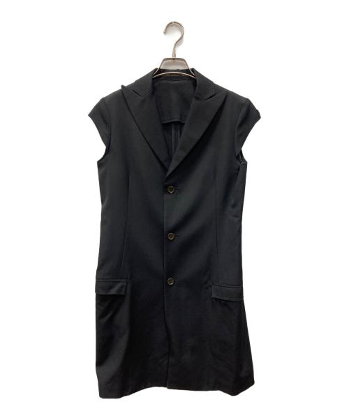 yohji yamamoto+noir（ヨウジヤマモトプリュスノアール）yohji yamamoto+Noir (ヨウジヤマモトプリュスノアール) ロングジレ ブラック サイズ:Mの古着・服飾アイテム