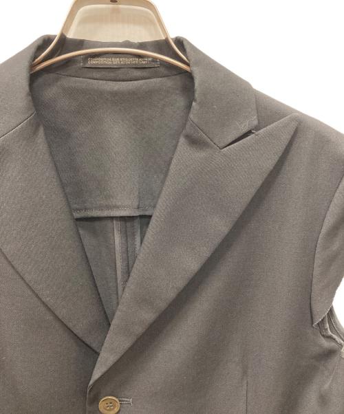 yohji yamamoto+noir（ヨウジヤマモトプリュスノアール）yohji yamamoto+Noir (ヨウジヤマモトプリュスノアール) ロングジレ ブラック サイズ:Mの古着・服飾アイテム