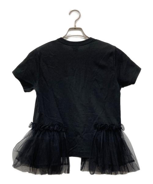 noir kei ninomiya（ノワール ケイ ニノミヤ）noir kei ninomiya (ノワール ケイ ニノミヤ) チュール切替Tシャツ ブラック サイズ:Sの古着・服飾アイテム