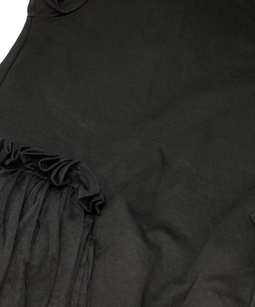 noir kei ninomiya（ノワール ケイ ニノミヤ）noir kei ninomiya (ノワール ケイ ニノミヤ) チュール切替Tシャツ ブラック サイズ:Sの古着・服飾アイテム
