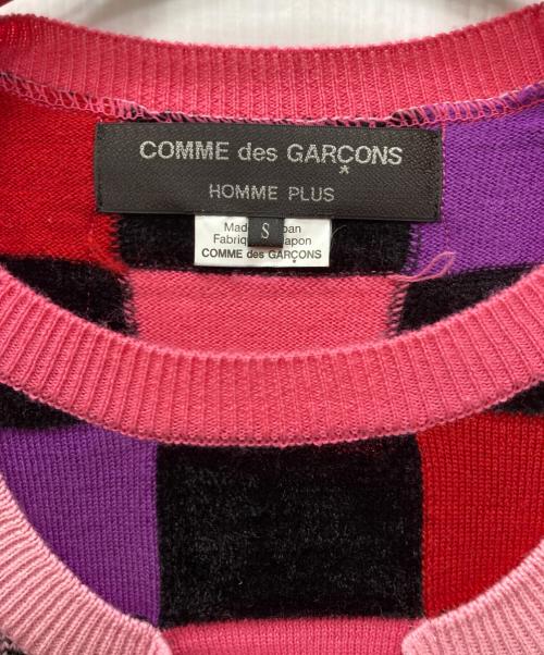 COMME des GARCONS HOMME PLUS（コムデギャルソンオムプリュス）COMME des GARCONS HOMME PLUS (コムデギャルソンオムプリュス) 再構築ニット ピンク サイズ:Sの古着・服飾アイテム
