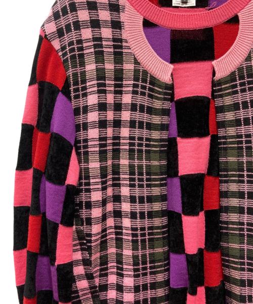 COMME des GARCONS HOMME PLUS（コムデギャルソンオムプリュス）COMME des GARCONS HOMME PLUS (コムデギャルソンオムプリュス) 再構築ニット ピンク サイズ:Sの古着・服飾アイテム
