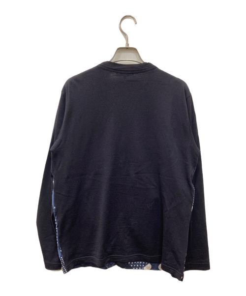 COMME des GARCONS（コムデギャルソン）COMME des GARCONS (コムデギャルソン) ドットダイヤパッチワークカーディガン ネイビー サイズ:Sの古着・服飾アイテム