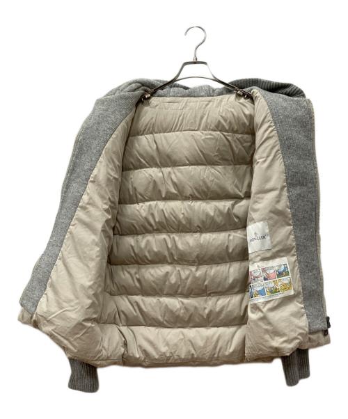 MONCLER（モンクレール）MONCLER (モンクレール) ニット切替ダウンジャケット ベージュ サイズ:5の古着・服飾アイテム