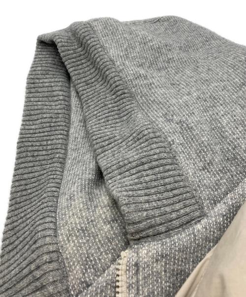 MONCLER（モンクレール）MONCLER (モンクレール) ニット切替ダウンジャケット ベージュ サイズ:5の古着・服飾アイテム