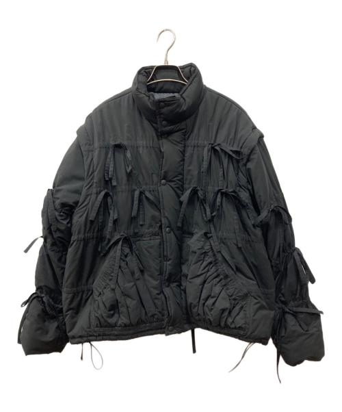 MAISON SPECIAL（メゾンスペシャル）MAISON SPECIAL (メゾンスペシャル) 2WAYチェックリボンバファーブルゾン ブラック サイズ:FREEの古着・服飾アイテム